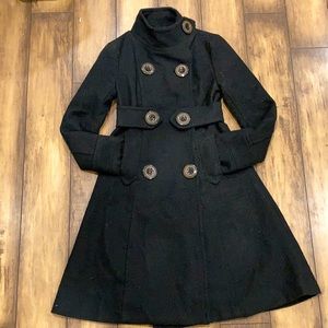 Gorgeous XOXO Women’s Black Pea Coat. Knee length. Size: Small